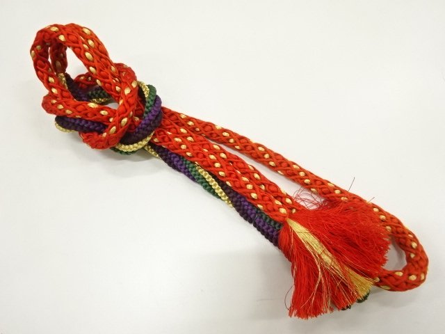 JAPANESE KIMONO / HAND-TIED OBIJIME CORD